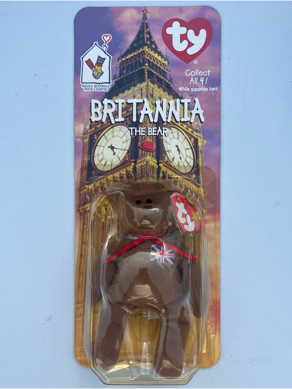 Rare 1999 McDonald's Teenie Beanie Babies Britannia the Bear by Ty Collectibles